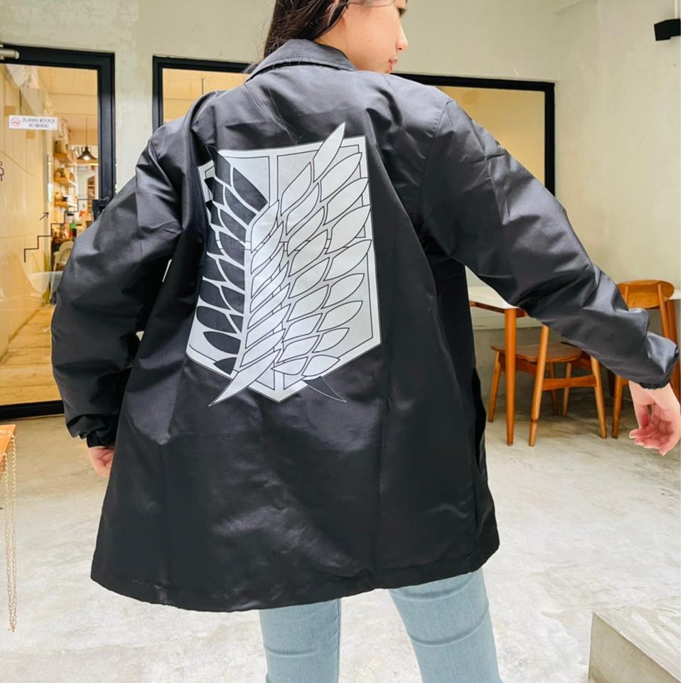 Waterproof Coach SNK Jacket Attack On Titan Anime Manga Premium