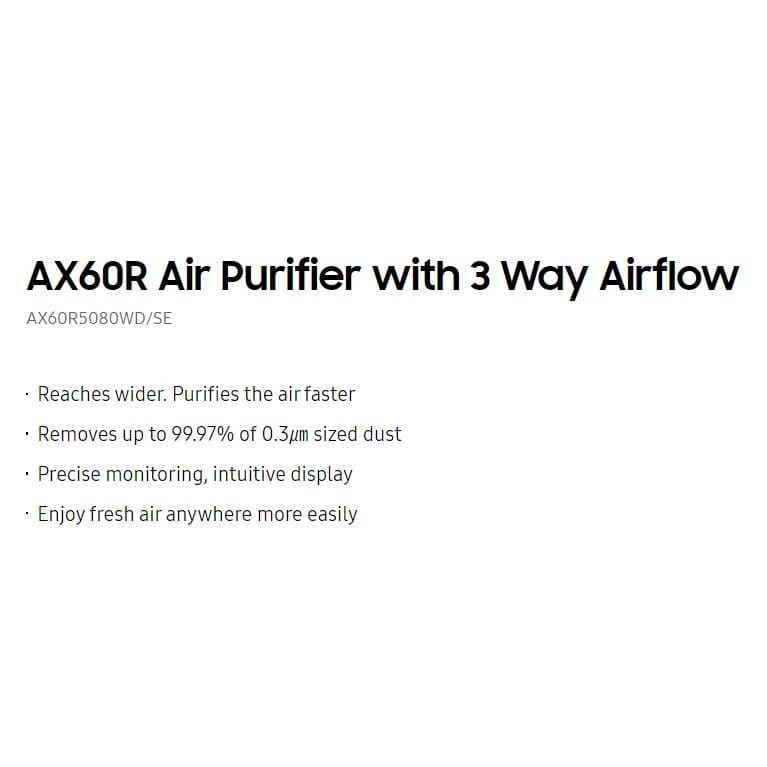 SAMSUNG Air Purifier - AX60R5080WD / Penyaring Udara - Garansi RESMI