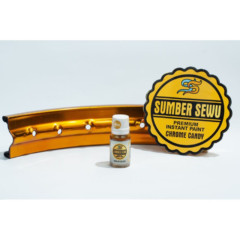 Cat Velg Candy Paint Cat Candy Chrome Warna Gold Glitter 10ml