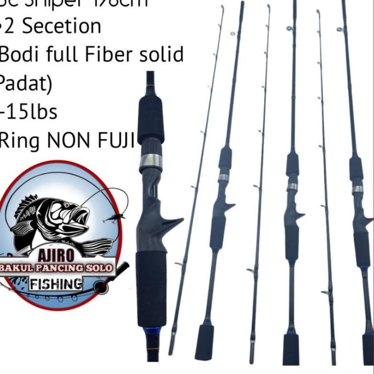 [KODE PRODUK RAHNL3957] Joran pancing ul spinning bc casting baitcasting fiber solid ajiro sniper 16