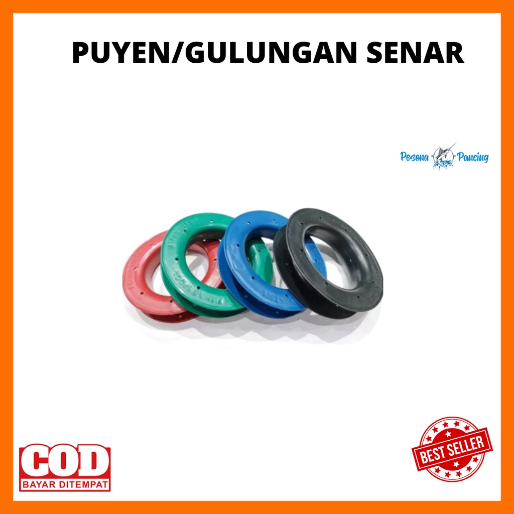 Gulungan Senar Pancing Spool PUYEN Bahan PLASTIK Ukuran Beragam