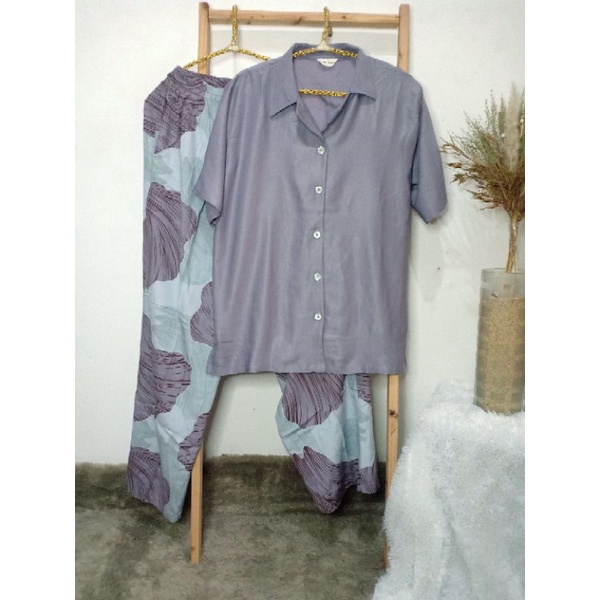 One Set Lengan Pendek, Rayon Premium