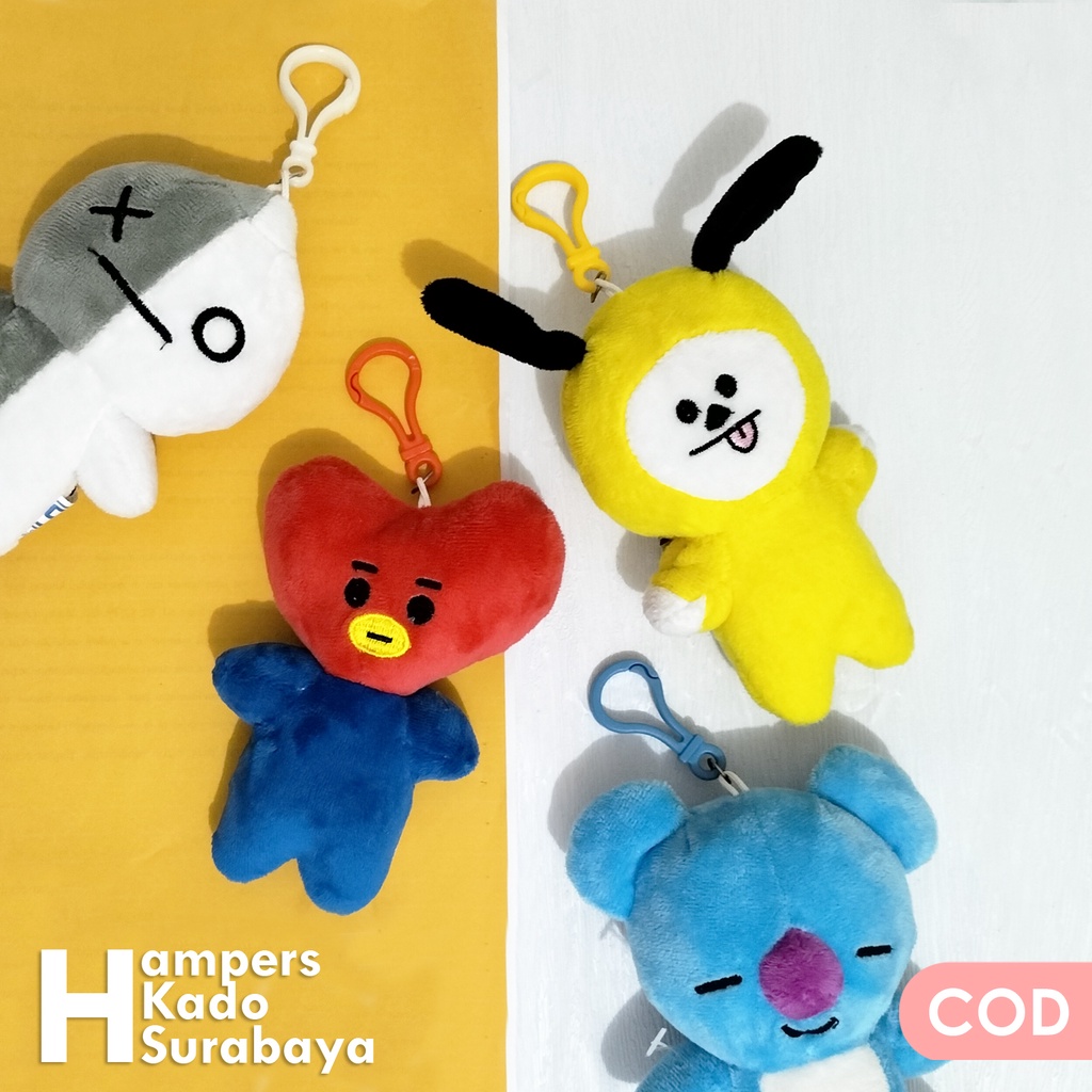 Gantungan kunci boneka BT21 gantungan kunci BTS gantungan tas lucu askesoris tas boneka lucu gantungan kunci murah