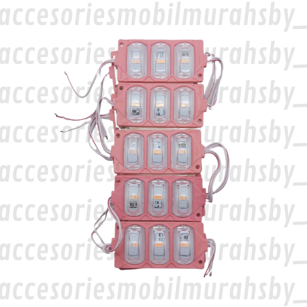 Lampu Led Modul 3 Mata cembung 12Volt Dan 24Volt Waterproof harga untuk 5 pcs