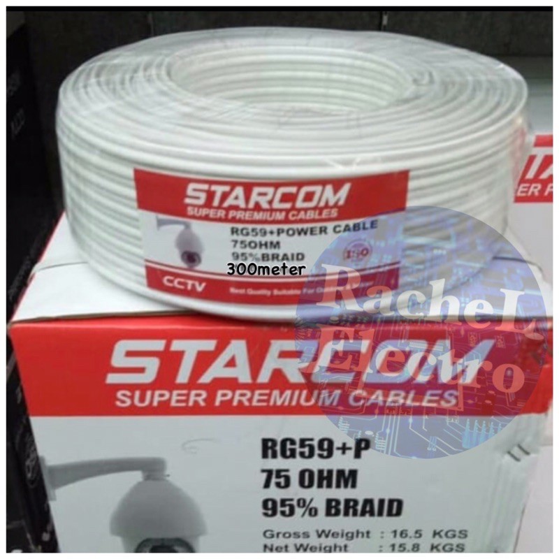 Kabel RG6 STARCOM 300meter Full Tembaga