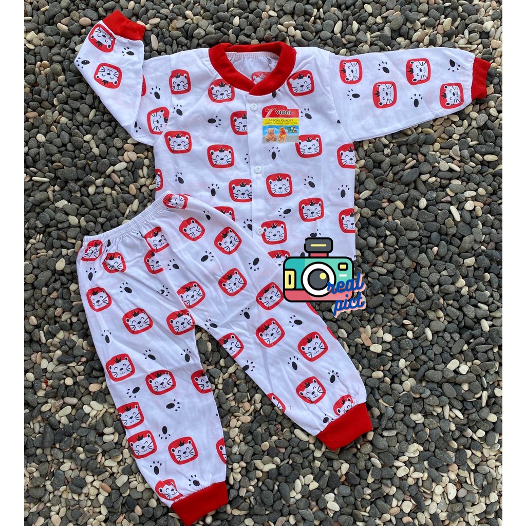 setelan baju anak laki-laki lengan panjang 3-18 bulan motif lucu