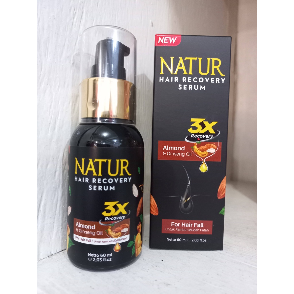 ⭐ BAGUS ⭐ NATUR HAIR RECOVERY SERUM ALMOND OIL 60ml | Serum Rambut