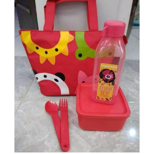 Set lunch box anak dewasa tupperware tepak makan murah original