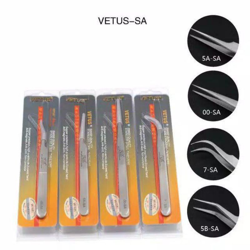 Jual Pinset Vetus Tweezers Pinset Bengkok Lurus Russian Original Shopee Indonesia