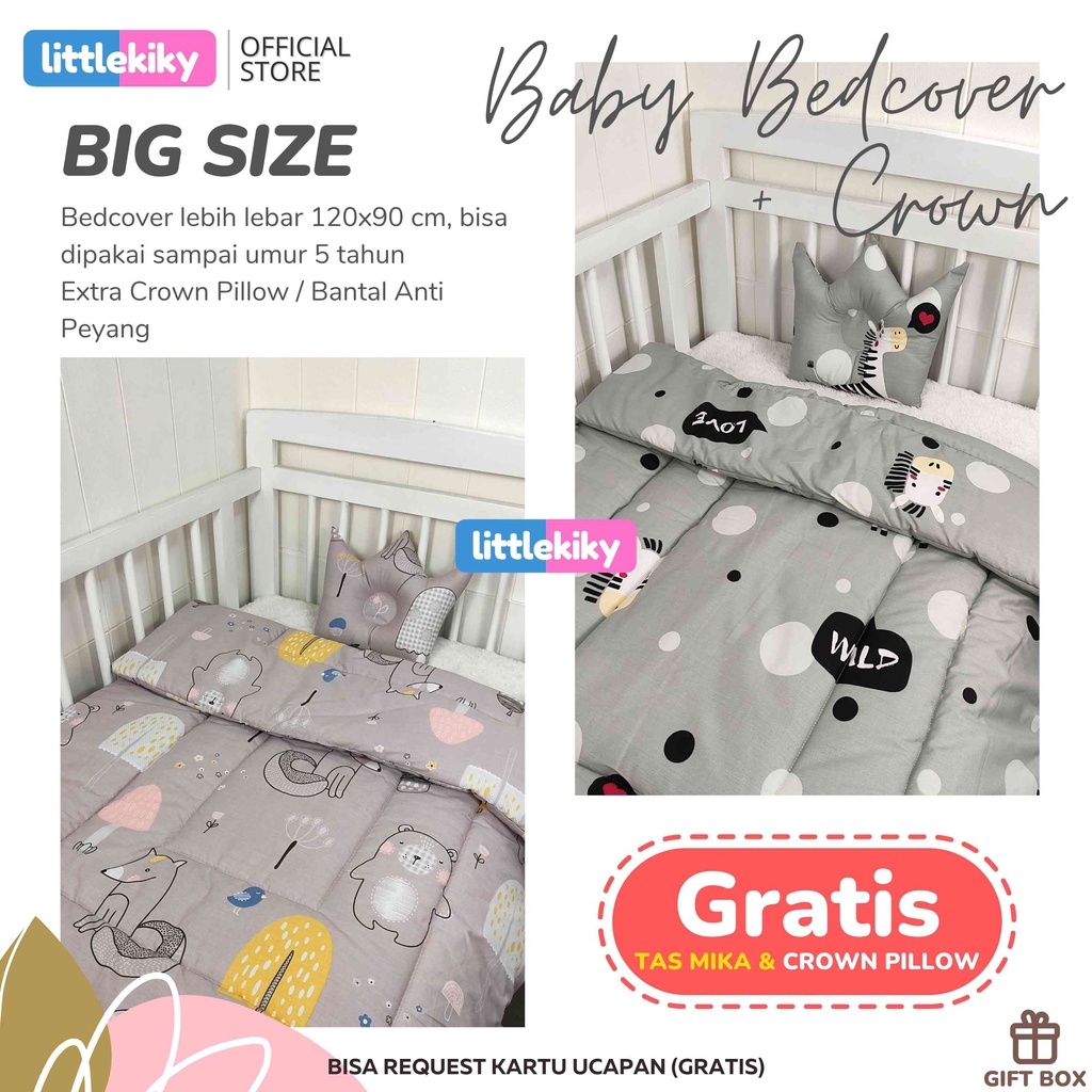 Bedcover Bayi Gratis Bantal Peyang Mahkota