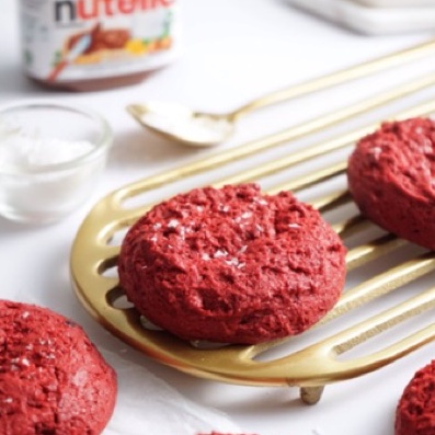 Red Velvet Nutella Molten Cookie