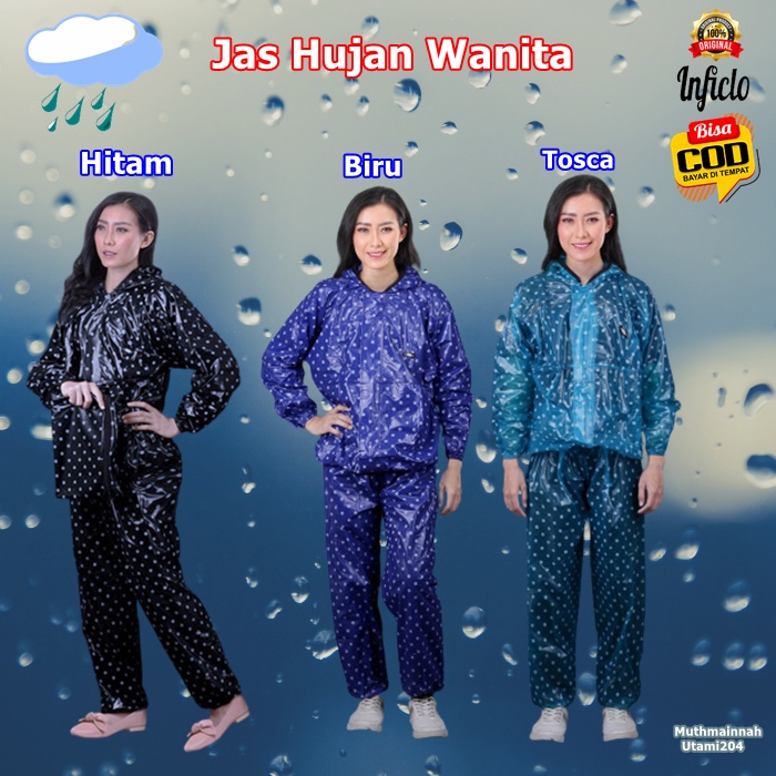 Jas Jass Jaa Ujan Mantel Mantol Hujan Celana Wanita Perempuan Cewek Setelan Dewasa Wanita Celana Mot