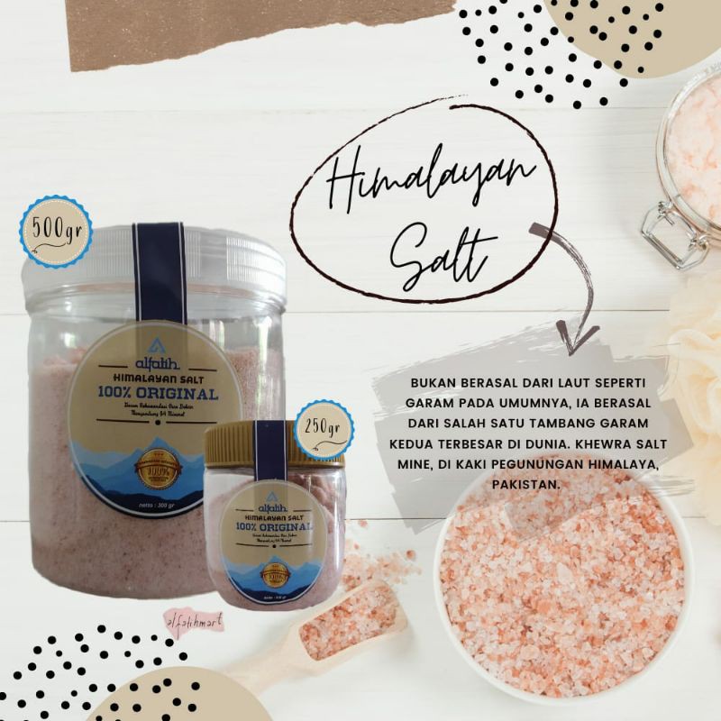 [𝐊𝐄𝐌𝐀𝐒𝐀𝐍 𝐁𝐎𝐓𝐎𝐋 𝟓𝟎𝟎 𝐆𝐑] GARAM BUKIT HIMALAYA 𝐎𝐑𝐈𝐆𝐈𝐍𝐀𝐋 ASLI ORGANIK HALUS tidak KASAR / HIMALAYAN SALT ORI / PINK SALT / SEHAT ORGANIC bersertifikat Internasional setara BPOM 500GR