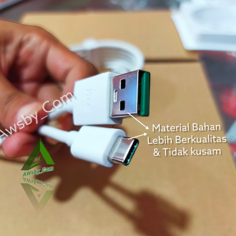 KABEL DATA OPPO TYPE C VOOC KABEL OPPO USB C K3 A16 A54 A74 A33  A52 A53 A92 A9 2020 (OPPO USB C)