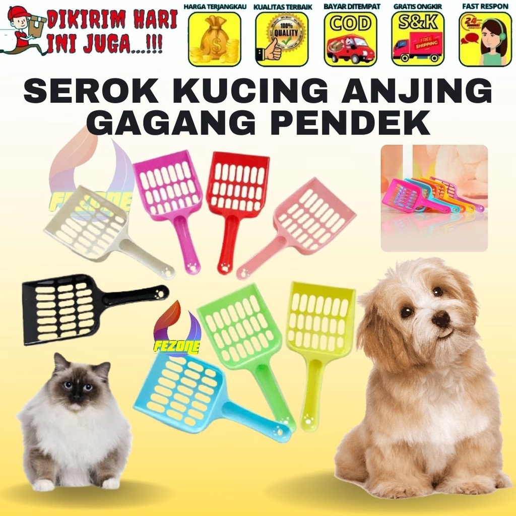 SEROK PASIR KOTORAN KUCING GAGANG PENDEK/ SEROK KUCING MINI MURAH FEZONE