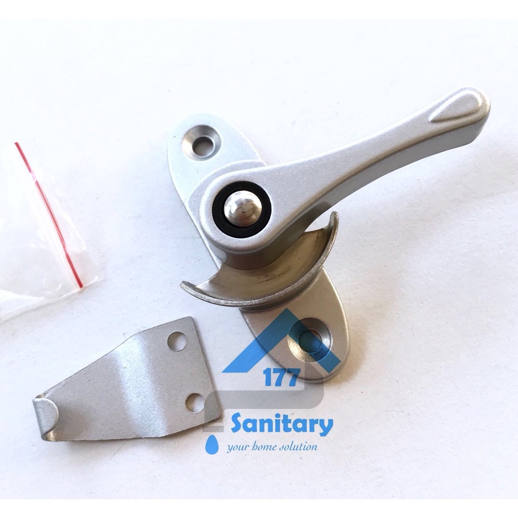 Kunci JENDELA aluminium 9- Grendel Kuping Kodok Cresent Lock Window Slot Jendela sliding Sanitary177 /G31