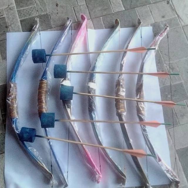 Set panah PAUD,,,busur horsebow n anak panah spons..dijamin aman utk anak usia dini