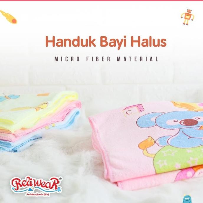 Reliable - Handuk Bayi Anak Microfiber Halus Ukuran Sedang (Reliwear)