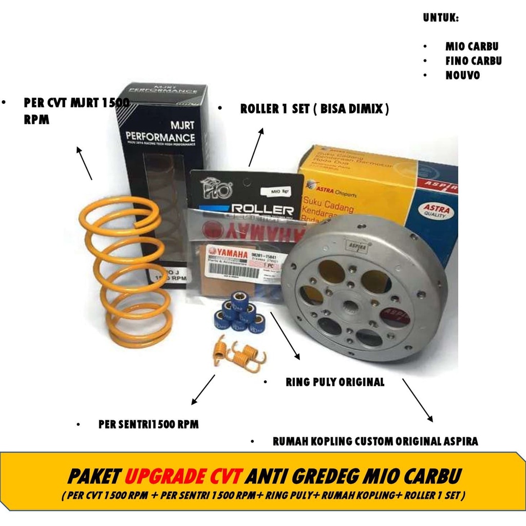 Jual PAKET UPGRADE CVT MIO CARBU FINO CARBU NOUVO MIO SOUL ANTI GREDEG CUSTOM ORIGINAL ASPIRA Indonesia Shopee Indonesia Jual PAKET UPGRADE CVT MIO CARBU FINO CARBU NOUVO MIO SOUL ANTI GREDEG CUSTOM ORIGINAL ASPIRA Indonesia Shopee Indonesia