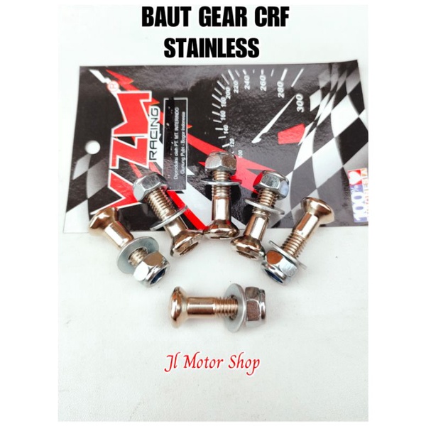 BAUT PIRINGAN CAKRAM DAN GEAR GIR CRF STAINLES VZM RACING - BAUT DISC DAN GIR GEAR CRF STAINLESS VZM RACING