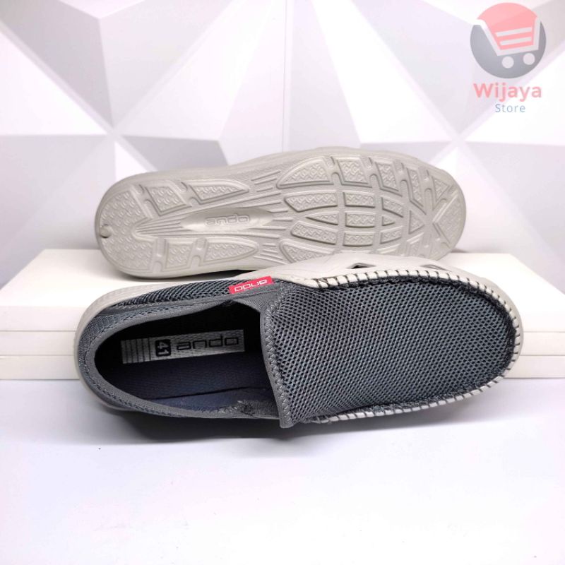Sepatu Slip On Pria ANDO Kualitas Terbaik untuk Kebutuhan Sehari-hari BEST ROCKFIRE MONREAL