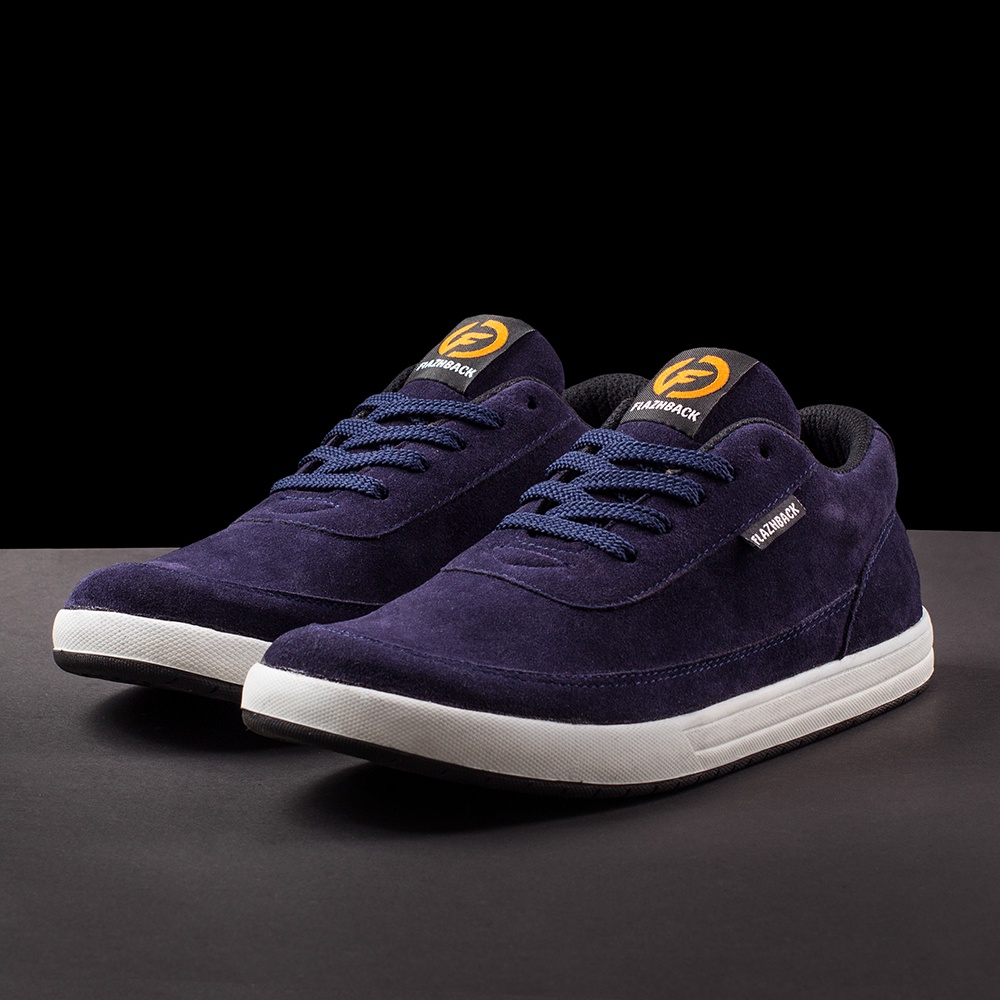 F6093 NAVY |ManNeedMe x FLAZHBACK| Sepatu Sneakers Pria Casual Shoes ORIGINAL