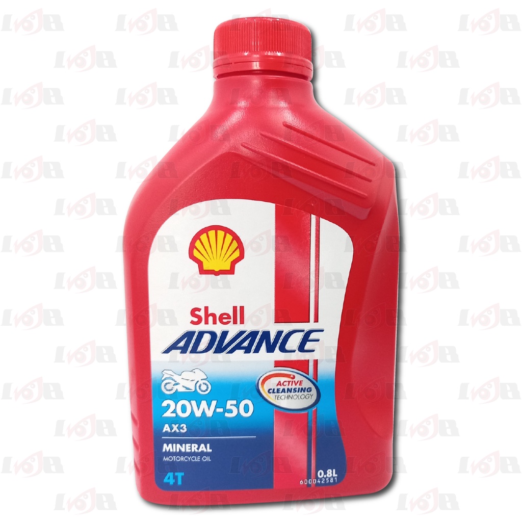 Oli Shell Advance AX3 Premium Mineral 800ml Motor Bebek 4T API SG JASO MA 0.8L