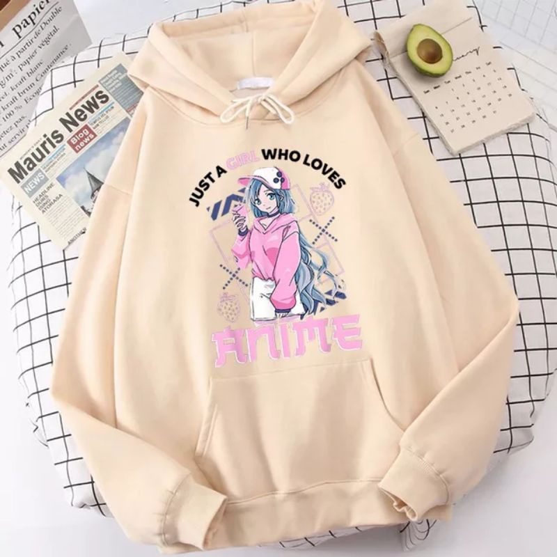 anime hoodie wanita sweater cowok