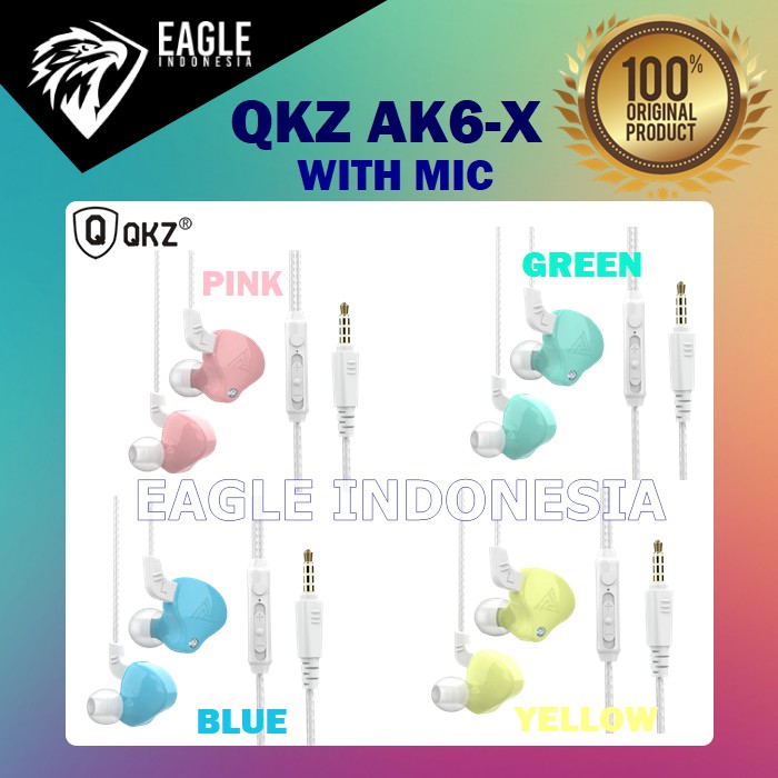 QKZ AK6X AK6 X AK6-X HIFI IEM Gaming Earphone WITH MIC