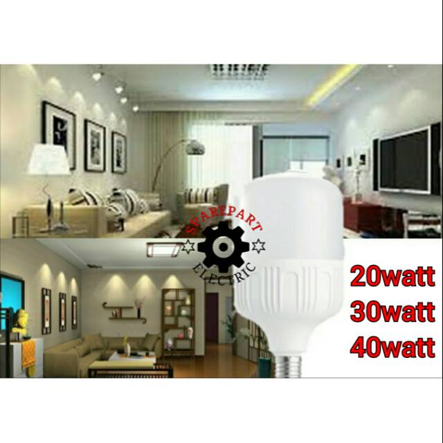 LAMPU LED KAPSUL 20 30 40 WATT TERANG HEMAT