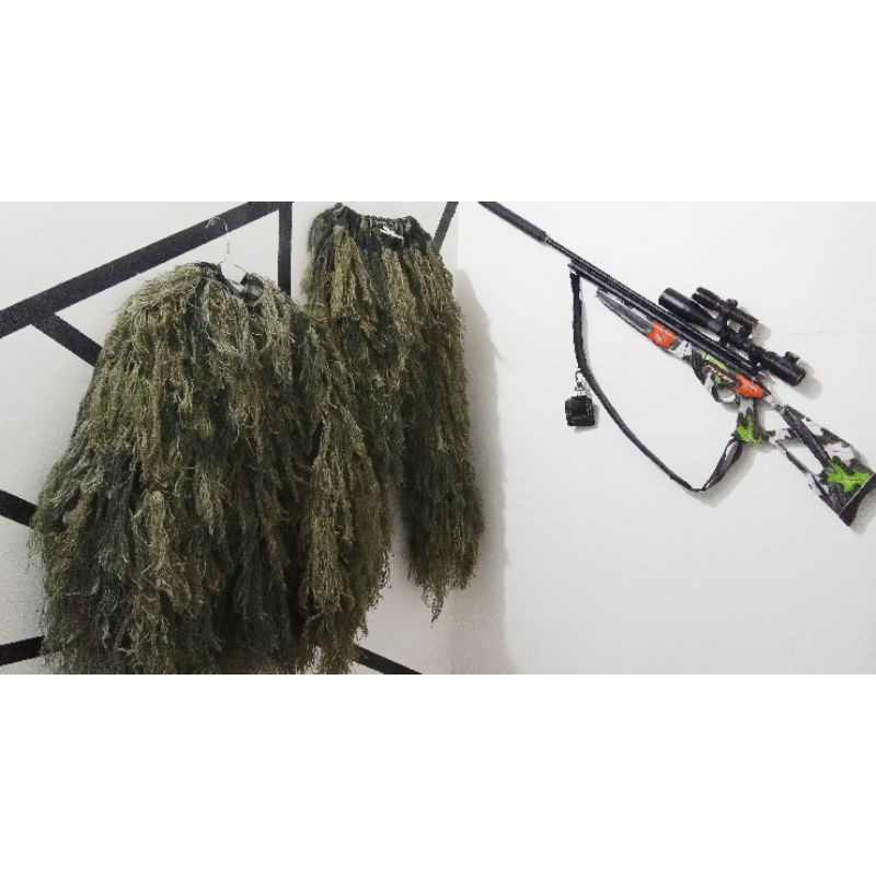 termurah baju rumput / ghillie suit ripstop original murah
