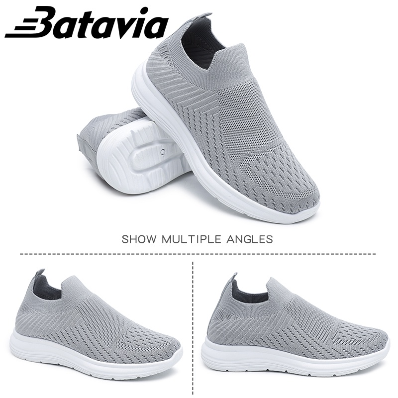 Batavia 2023 Soft bottom non-slip work shoes women's shoes fitness dancing casual running sneakers black  baru sepatu kasual fashion sepatu lari anyaman terbang sepatu olahraga wanita N6