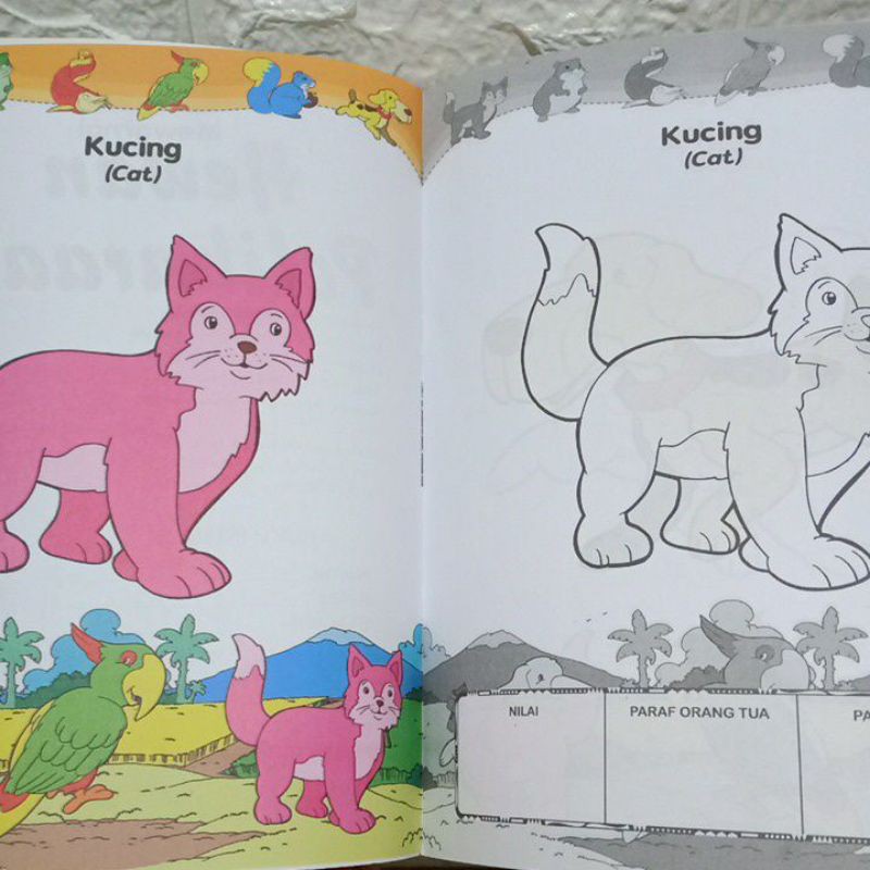 Buku Mewarnai Hewan Peliharaan Untuk Paud/Tk