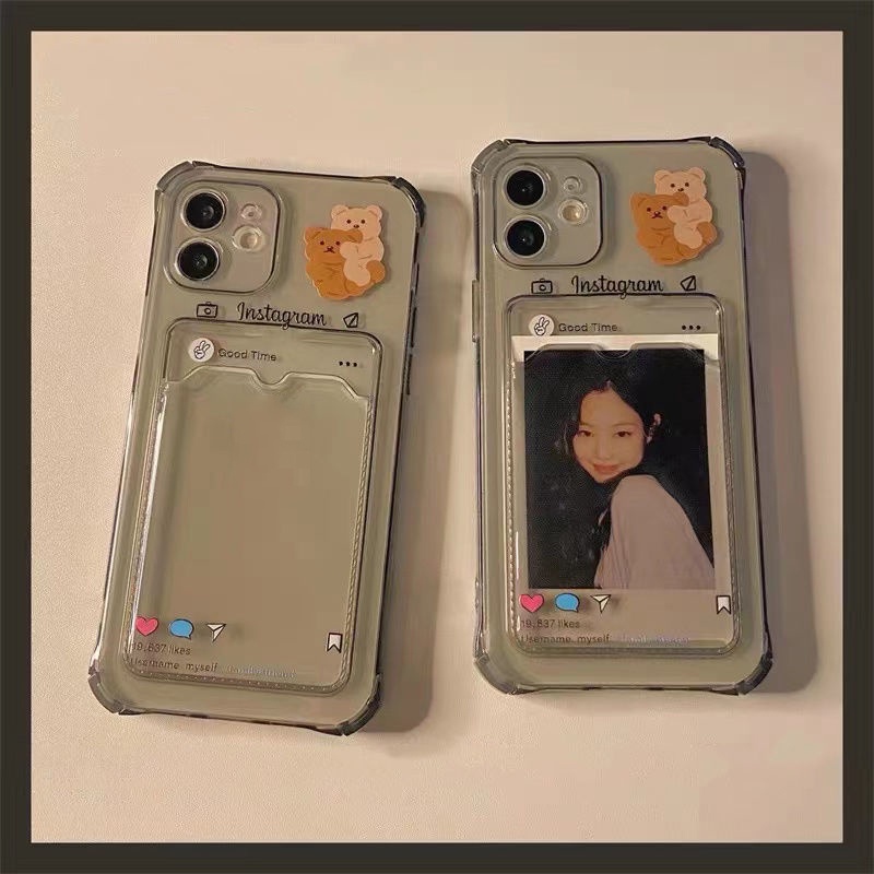 Soft Case Silikon TPU Transparan Motif Beruang Untuk IPhone 13 12 Mini 11 10 Pro XS Max X XR 8 7 6 6S Plus SE 2020