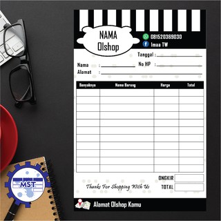 Nota Olshop Cat Gray Nota Penjualan Dicetak Sesuai Nama Toko Shopee Indonesia