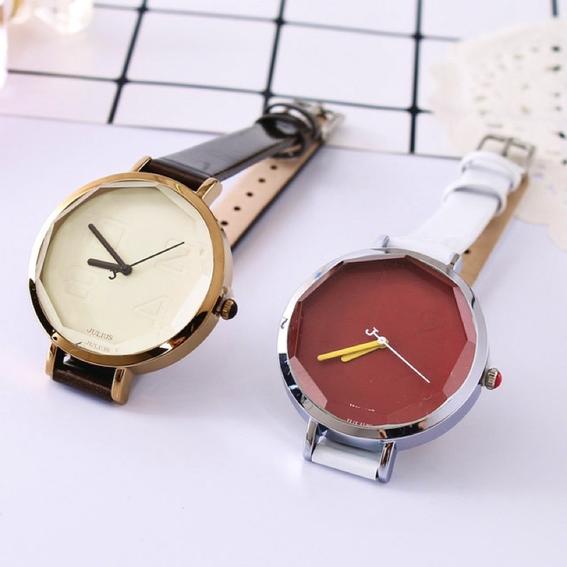 JULIUS JA-534 Jam Tangan Original Wanita Korea Bulat