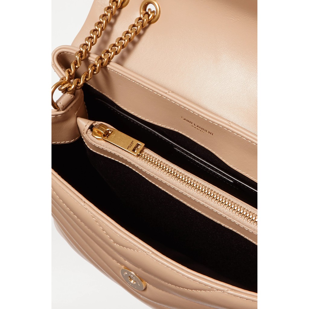 Loulou Small Leather Shoulder Bag Dark Beige GHW (25 x 18 x 9) 100% Authentic