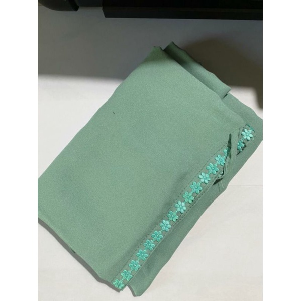 BERGO MARYAM RENDA MELATI DIAMOND / HIJAB BERGO MELATI NON PET PART 2-Melati biru wardah