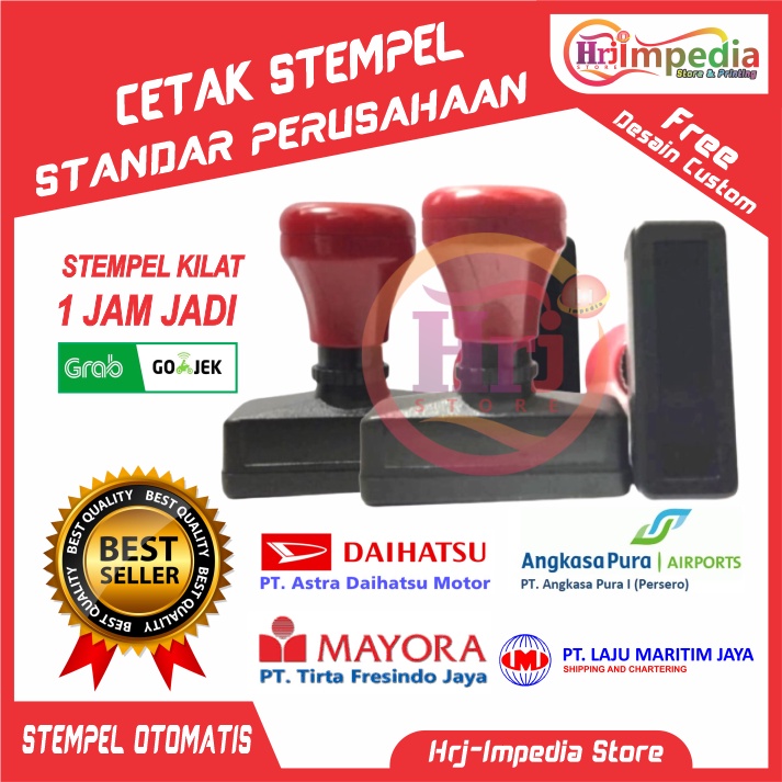 

Cetak Stempel Standar Perusahaan | Cetak Stempel Otomatis 2 Warna Flash | Cetak Stempel Logo Custom
