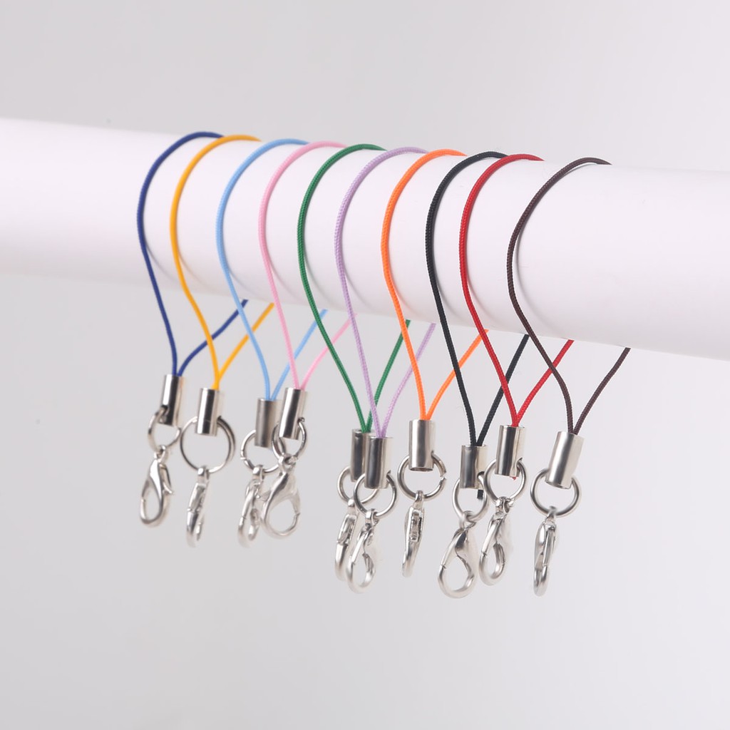 30pcs Tali Lanyard Warna-Warni Dengan Gantungan Kunci Lobster Untuk Perhiasan