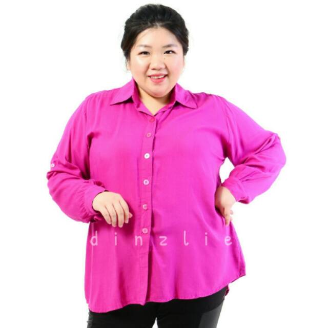 KEMEJA JUMBO WARNA PINK FANTA
