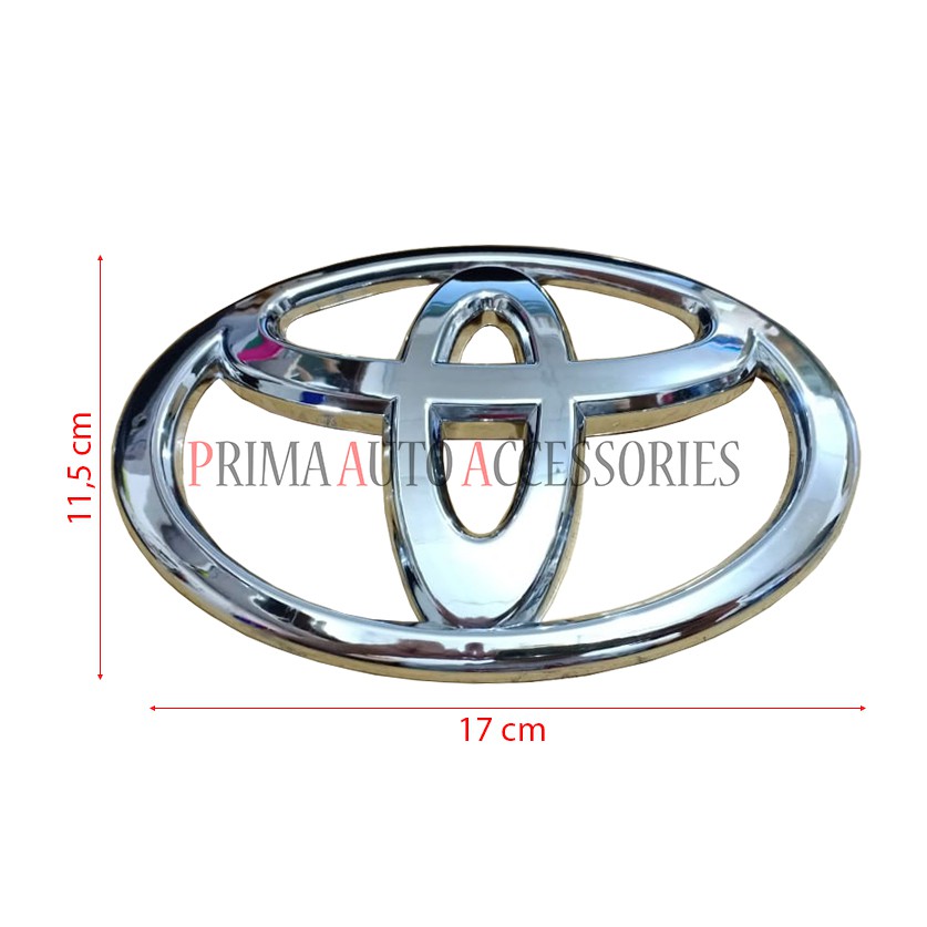 Emblem Logo Mobil TOYOTA CHROME 17 cm