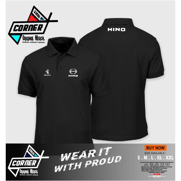 (PROMO) original kapake concept Poloshirt / Polo Kaos / Baju Kerah Hino Logo Keren Murah concept