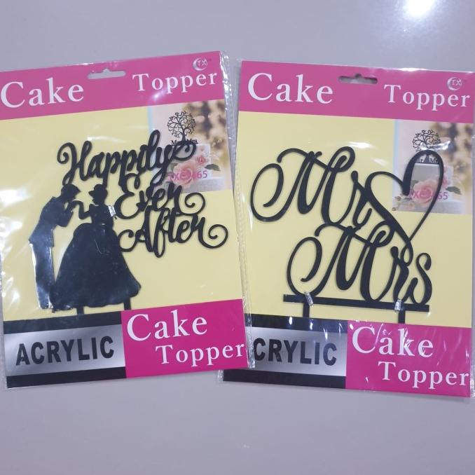 #@#@#@#@] Cake Topper MR MRS Full Body / Tusukan Hiasan Kue Acrylic JUMBO