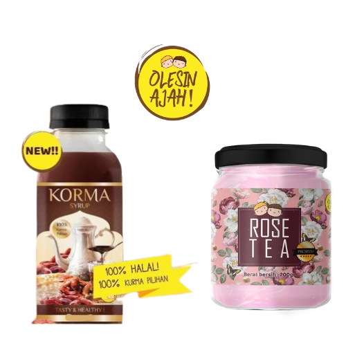 

Sirup Korma Kurma 325ml + Selai Olesinajah Rose Tea - Homemade