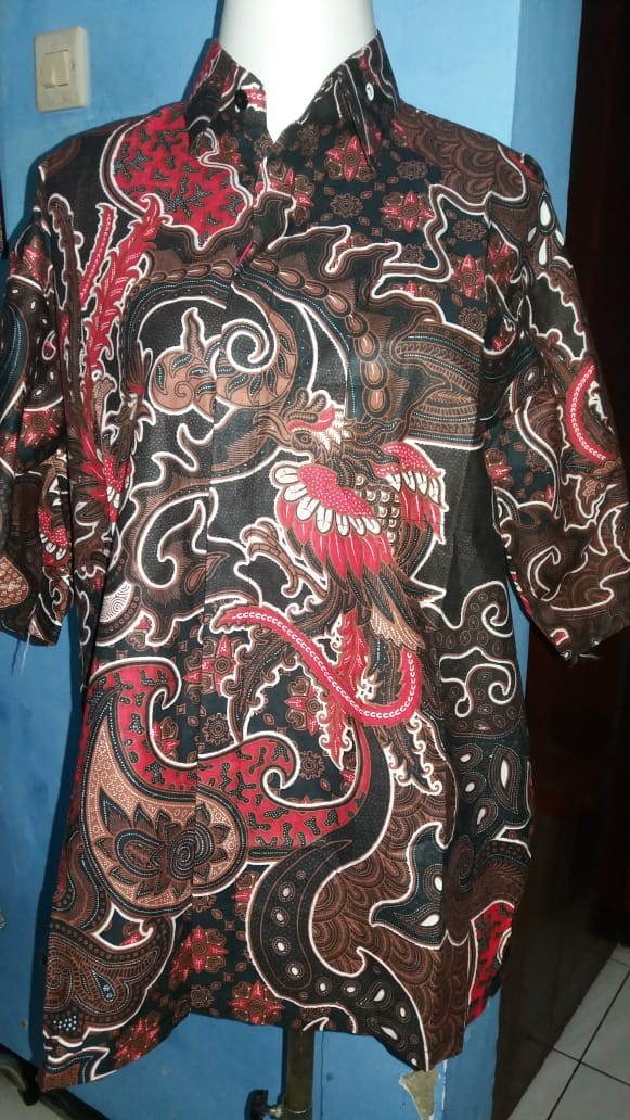 Size M L Xl Xxl Bswart Batik Hrb026 Kenongo Hem Pendek Padi Pekalongan M L Xl Xxl