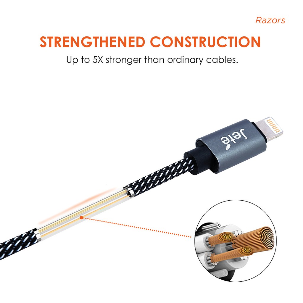 Kabel USB Micro Fast Charging JETE Razors Original - Garansi Resmi 2 Tahun