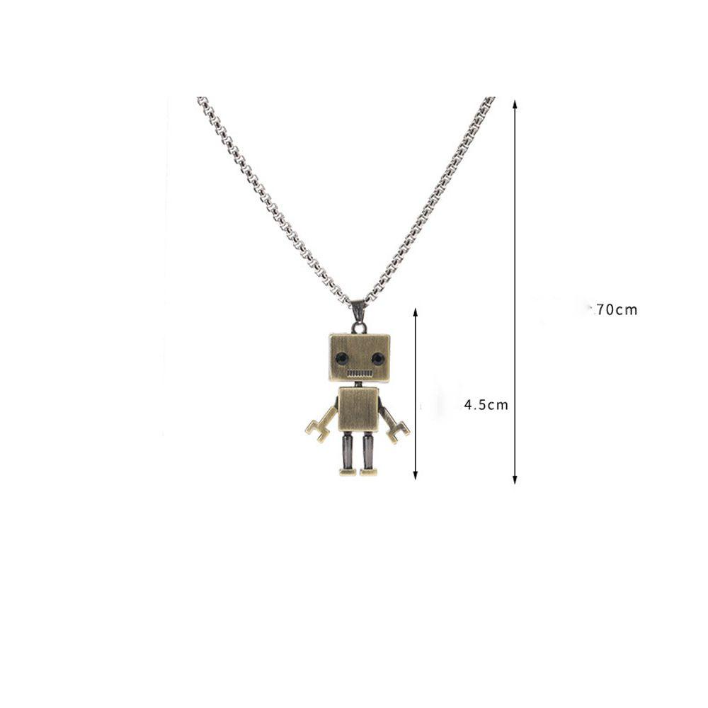Mxbeauty Kalung Robot Kreatif Retro Punk Anti Karat Unisex Hip Hop Logam Liontin Choker