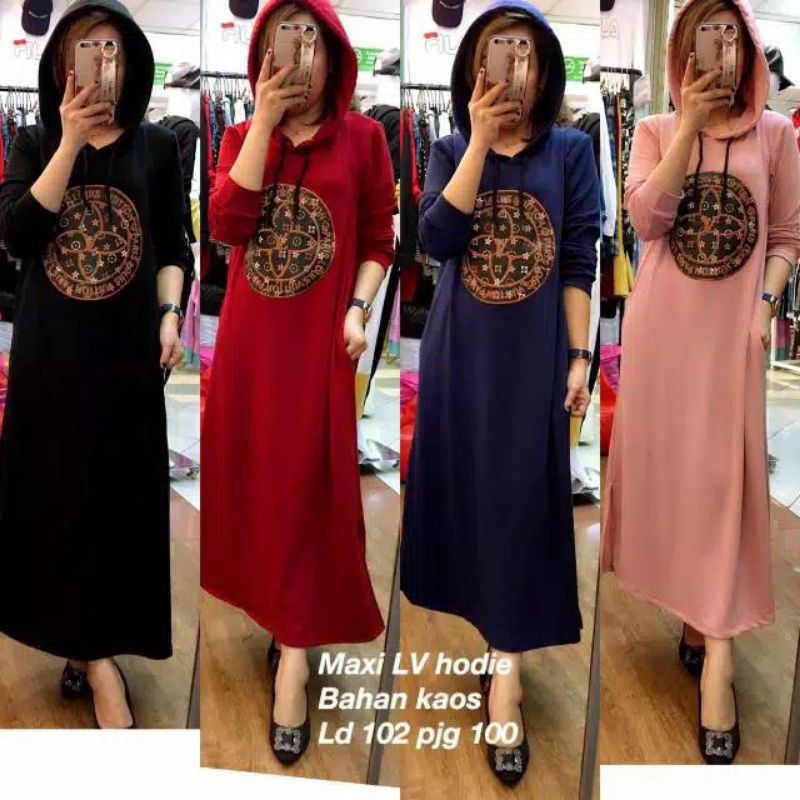 dress LV hoddie babytery XL/ dress wanita