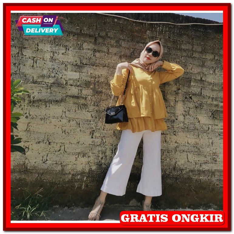 [Cod]Baju Setelan Wanita Korean Style Nomi Set 2In1 Kekinian Stelan Wanita Terbaru Baju Set Blouse +